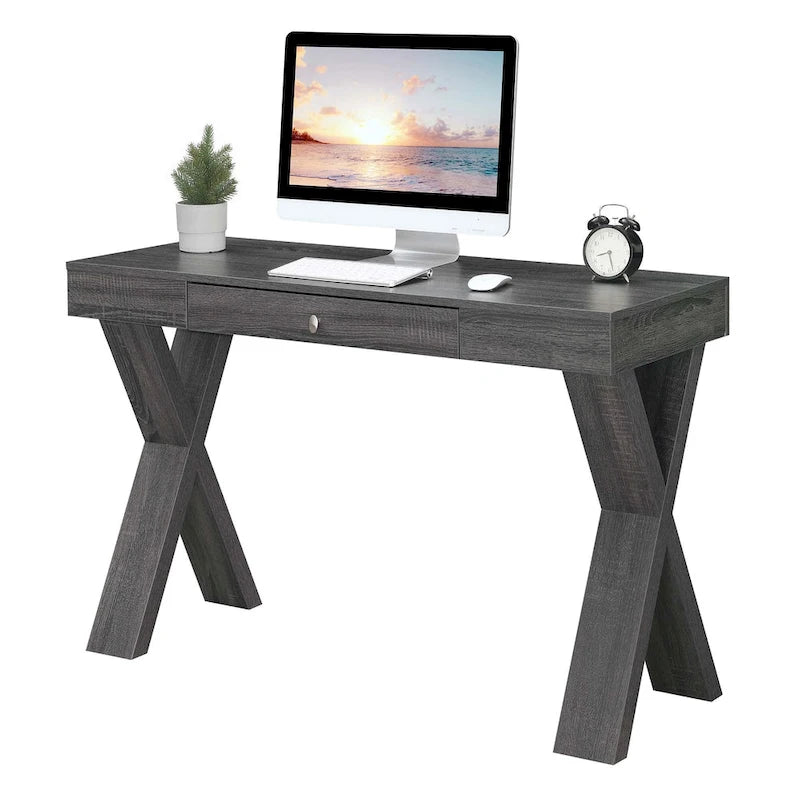 Bureau 1 tiroir avec pieds croisés