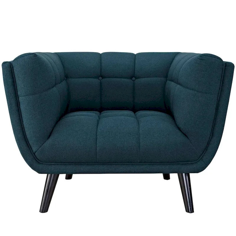 Ensemble canapé et fauteuil rembourrés en tissu 2 pièces