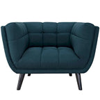 Ensemble canapé et fauteuil rembourrés en tissu 2 pièces