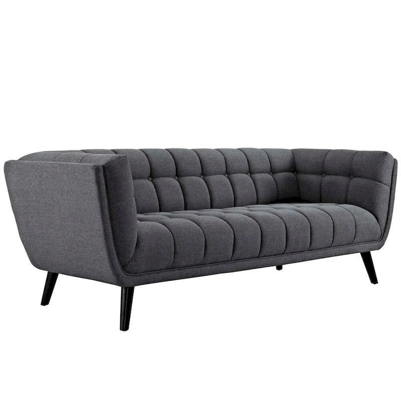 Ensemble canapé et fauteuil rembourrés en tissu 2 pièces