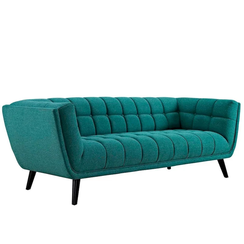 Ensemble canapé et fauteuil rembourrés en tissu 2 pièces
