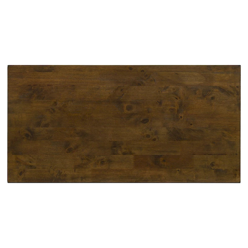 Table basse contemporaine en bois de 47 pouces avec étagère inférieure