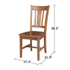 Ensemble table à manger extensible ronde 36" en bois massif avec 2 chaises