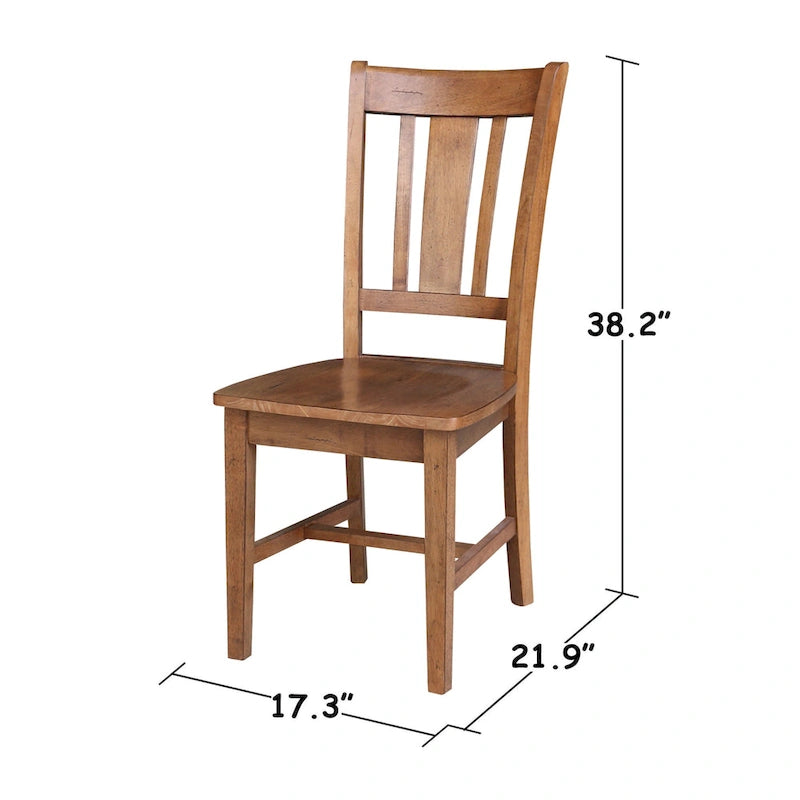 Ensemble table à manger extensible ronde 36" en bois massif avec 2 chaises