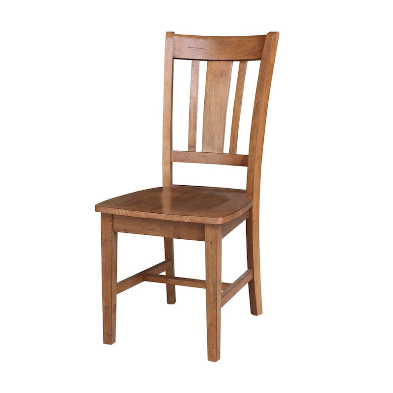 Ensemble table à manger extensible ronde 36" en bois massif avec 2 chaises
