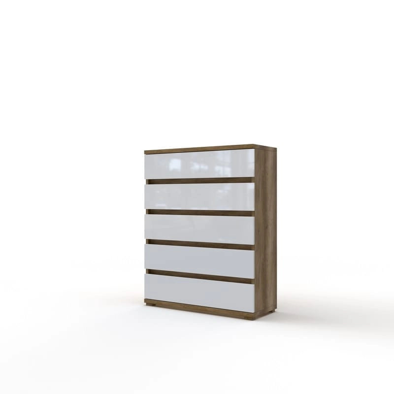Commode 5 tiroirs en aggloméré stratifié