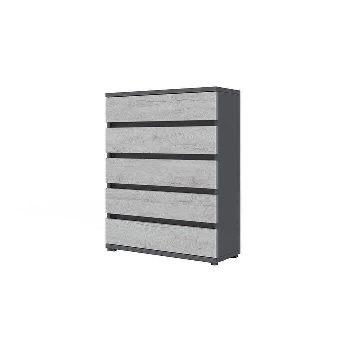Commode 5 tiroirs en aggloméré stratifié