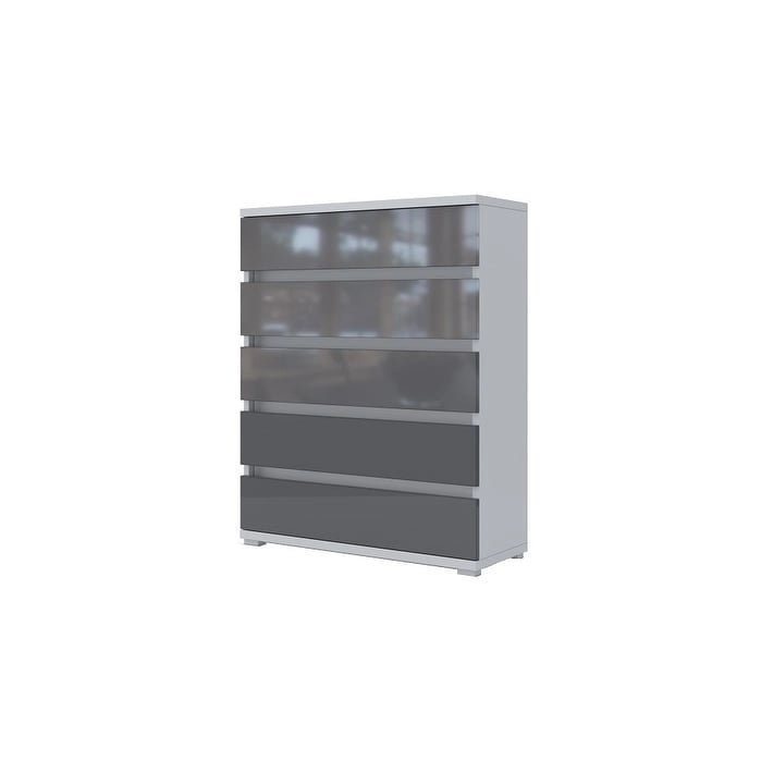 Commode 5 tiroirs en aggloméré stratifié