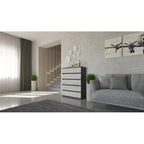 Commode 5 tiroirs en aggloméré stratifié