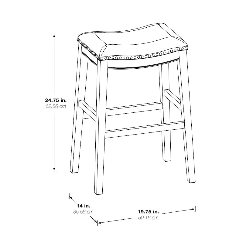 Tabourets de bar Antik White (lot de 2) – Hauteur comptoir, siège en tissu beige