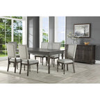 Table à manger en bois Lockwood de 80 pouces - Gris