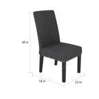 Chaises de salle à manger en tissu cloutées (lot de 2)