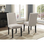 Chaises de salle à manger en tissu cloutées (lot de 2)