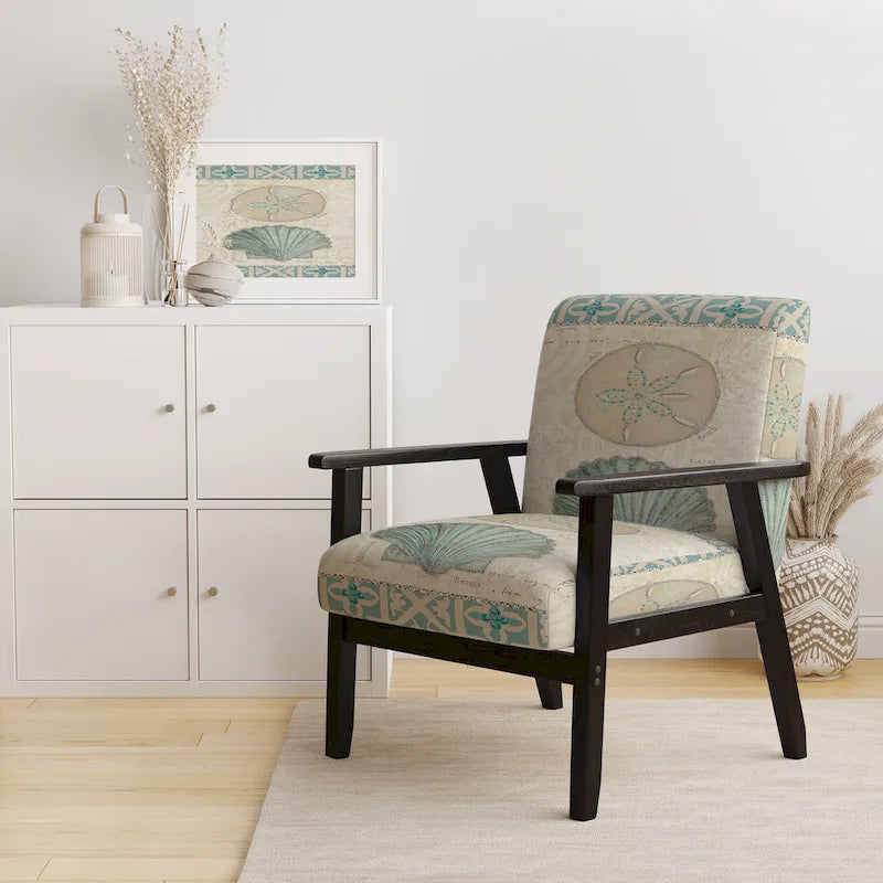 Chaise d'appoint rembourrée Seastar and Blue Sea Shell II