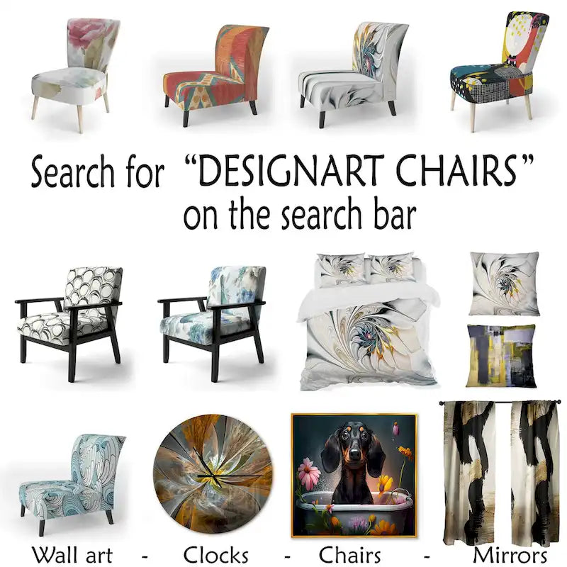 Chaise d'appoint rembourrée Seastar and Blue Sea Shell II