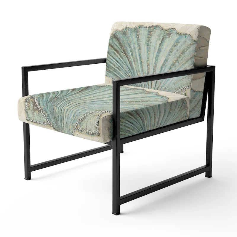 Chaise d'appoint rembourrée Seastar and Blue Sea Shell II