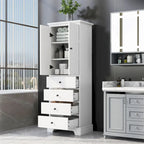 Meuble de rangement avec 2 portes et 4 tiroirs, étagère réglable