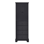 Meuble de rangement avec 2 portes et 4 tiroirs, étagère réglable