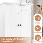 Meuble de rangement avec 2 portes et 4 tiroirs, étagère réglable