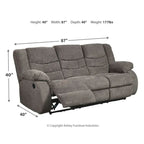 Canapé inclinable contemporain gris