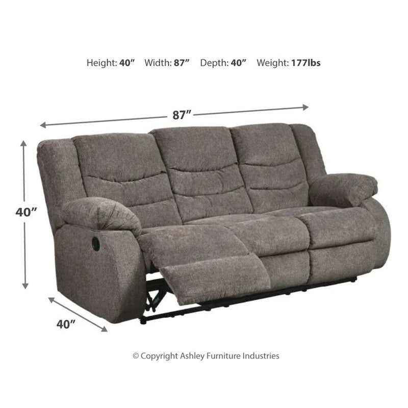 Canapé inclinable contemporain gris