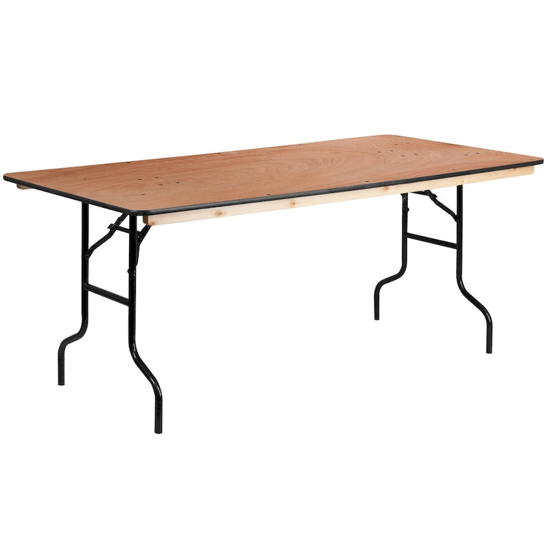 Table pliante rectangulaire en bois de 6 pieds