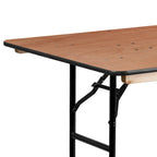 Table pliante rectangulaire en bois de 6 pieds