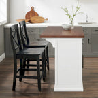Chaises de salle à manger capitonnées à dossier roulé avec clous décoratifs, lot de 2