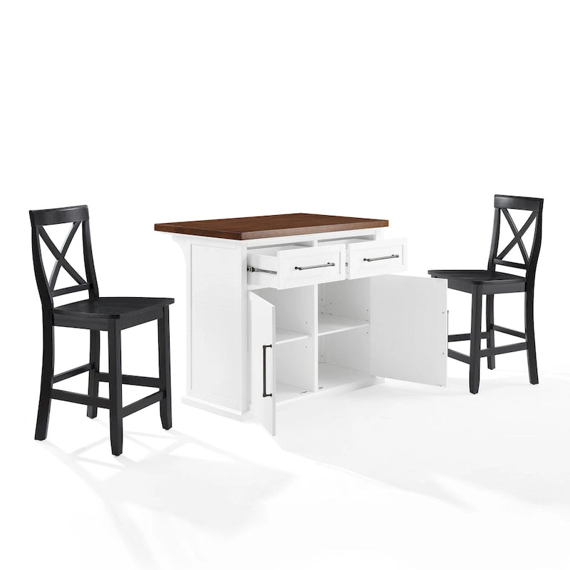 Chaises de salle à manger capitonnées à dossier roulé avec clous décoratifs, lot de 2