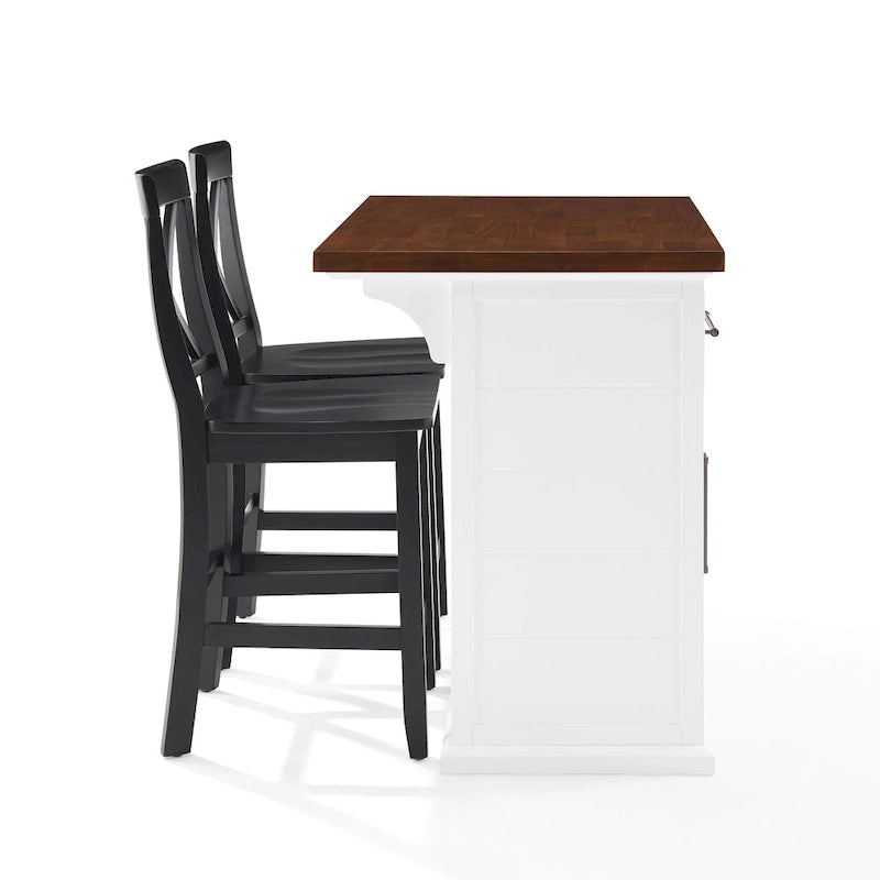 Chaises de salle à manger capitonnées à dossier roulé avec clous décoratifs, lot de 2