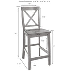 Chaises de salle à manger capitonnées à dossier roulé avec clous décoratifs, lot de 2