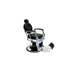 Fauteuil de barbier inclinable avec appuie-tête et repose-pieds réglables