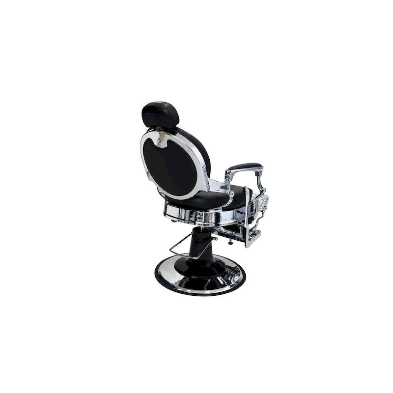 Fauteuil de barbier inclinable avec appuie-tête et repose-pieds réglables