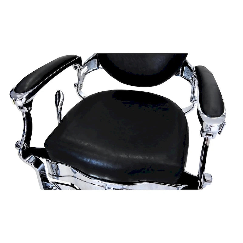 Fauteuil de barbier inclinable avec appuie-tête et repose-pieds réglables
