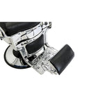 Fauteuil de barbier inclinable avec appuie-tête et repose-pieds réglables