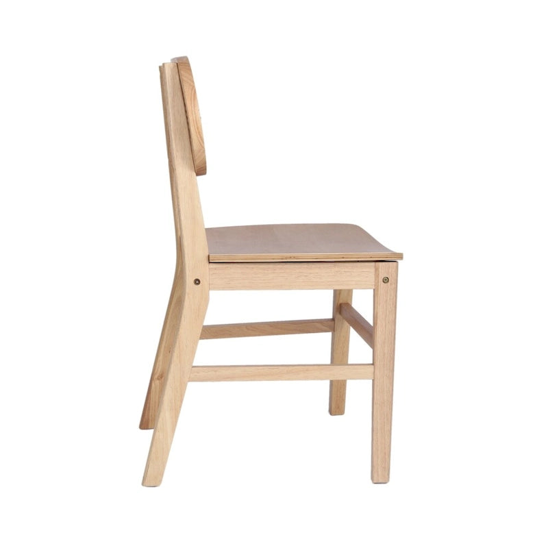Lot de 2 chaises de salle à manger en rotin et bois