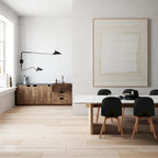 Lot de 2 chaises de salle à manger en plastique avec piètement en bois