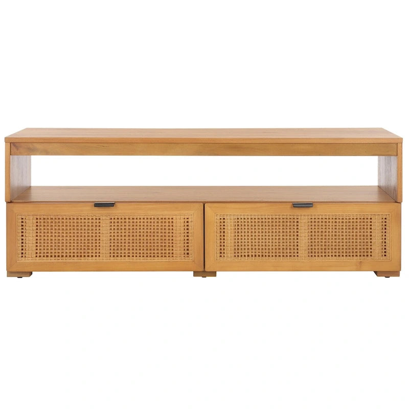 Meuble TV/multimédia 2 tiroirs, 1 étagère, pour TV jusqu'à 55", 122 x 41 x 43 cm
