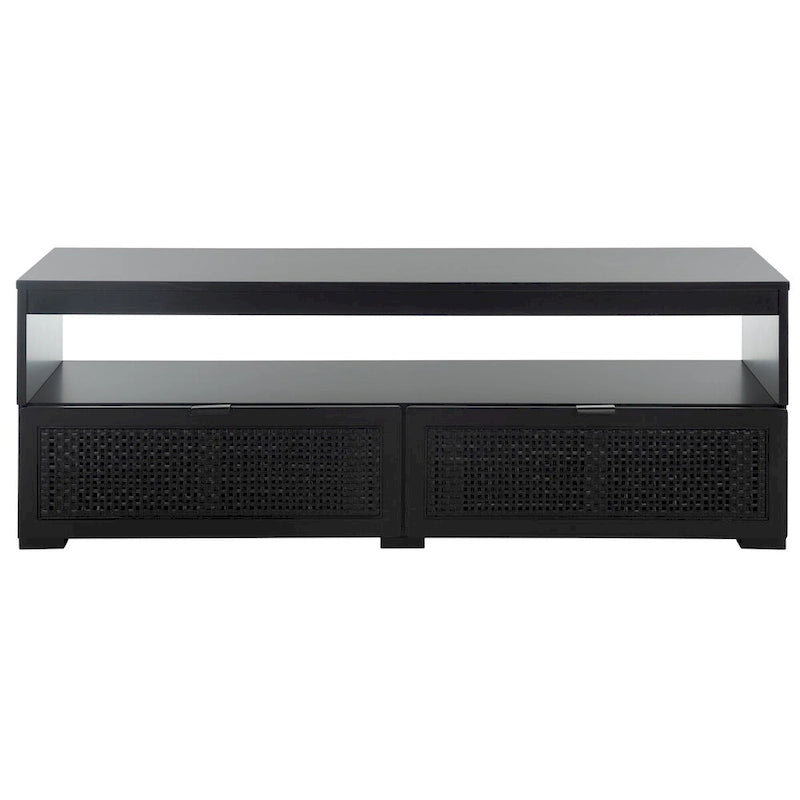 Meuble TV/multimédia 2 tiroirs, 1 étagère, pour TV jusqu'à 55", 122 x 41 x 43 cm