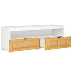 Meuble TV/multimédia 2 tiroirs, 1 étagère, pour TV jusqu'à 55", 122 x 41 x 43 cm
