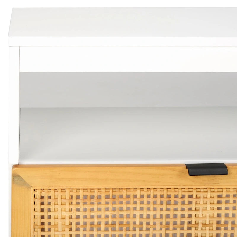 Meuble TV/multimédia 2 tiroirs, 1 étagère, pour TV jusqu'à 55", 122 x 41 x 43 cm