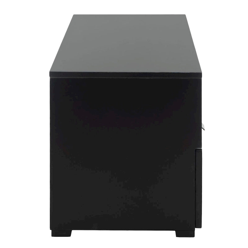 Meuble TV/multimédia 2 tiroirs, 1 étagère, pour TV jusqu'à 55", 122 x 41 x 43 cm