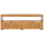 Meuble TV/multimédia 2 tiroirs, 1 étagère, pour TV jusqu'à 55", 122 x 41 x 43 cm