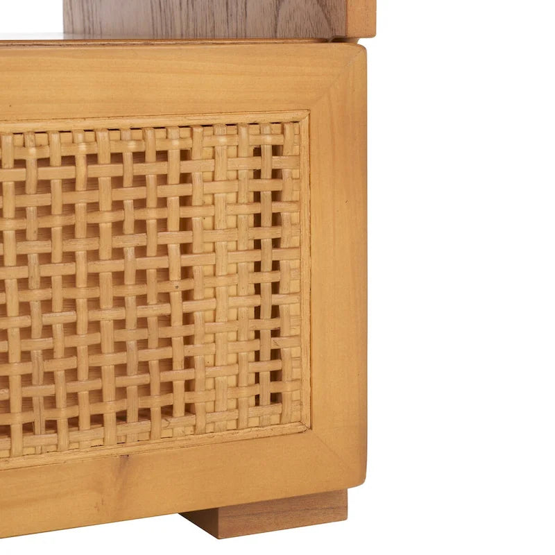 Meuble TV/multimédia 2 tiroirs, 1 étagère, pour TV jusqu'à 55", 122 x 41 x 43 cm