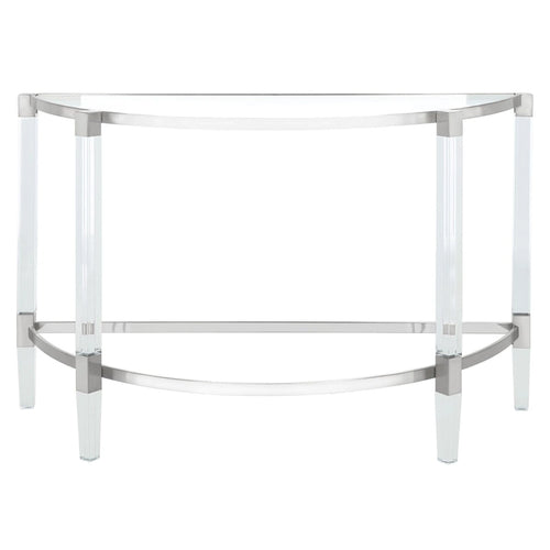 Console en acrylique avec accents en acier inoxydable - 47L x 18P x 29H