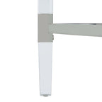 Console en acrylique avec accents en acier inoxydable - 47L x 18P x 29H
