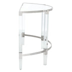 Console en acrylique avec accents en acier inoxydable - 47L x 18P x 29H