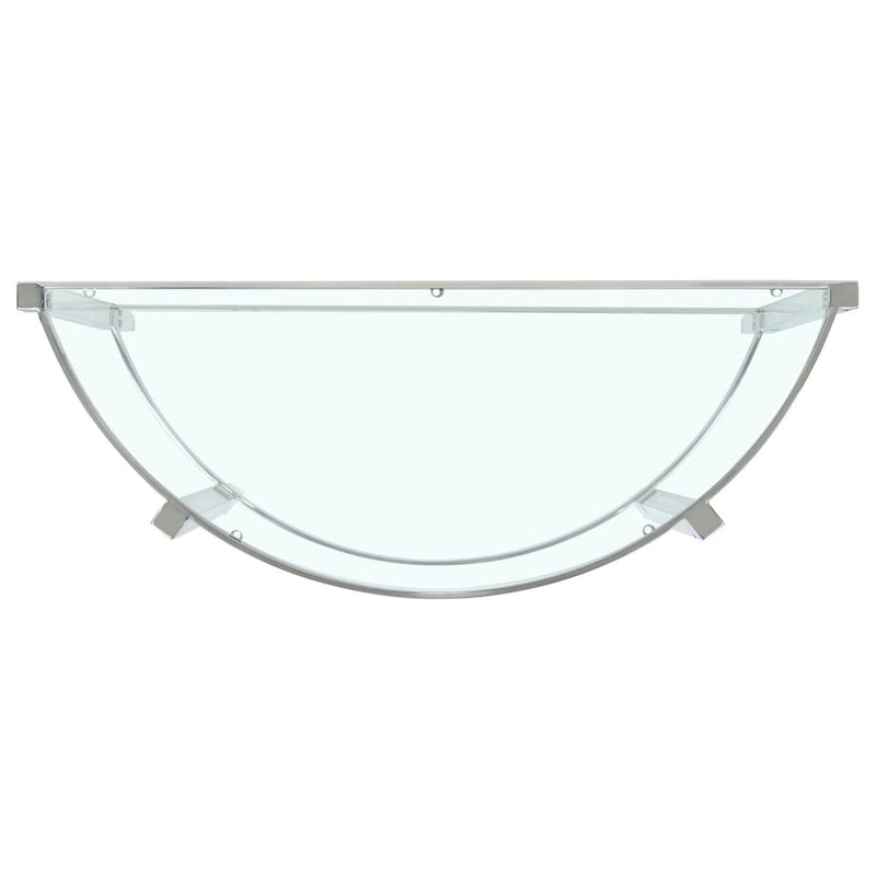 Console en acrylique avec accents en acier inoxydable - 47L x 18P x 29H