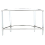 Console en acrylique avec accents en acier inoxydable - 47L x 18P x 29H