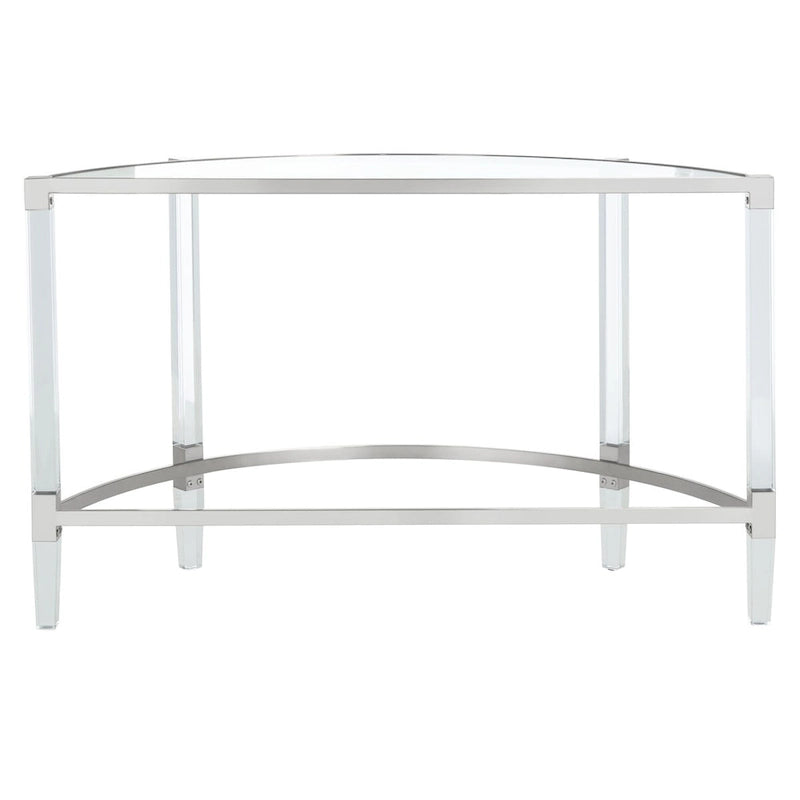 Console en acrylique avec accents en acier inoxydable - 47L x 18P x 29H